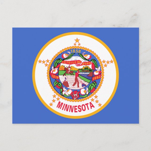 Carte Postale Drapeau de l'État du Minnesota (Devant)