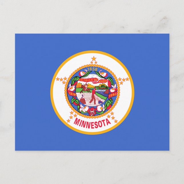 Carte Postale Drapeau de l'État du Minnesota (Devant)