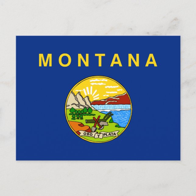 Carte Postale Drapeau de l'État du Montana (Devant)
