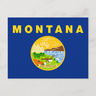 Carte Postale Drapeau de l'État du Montana
