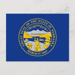 Carte Postale Drapeau de l'État du Nebraska