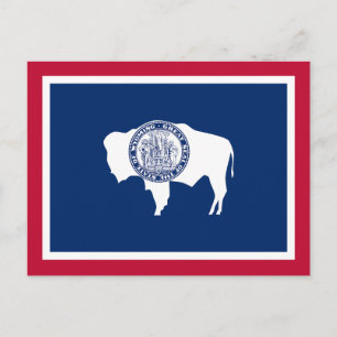 Carte Postale Drapeau de l'État du Wyoming