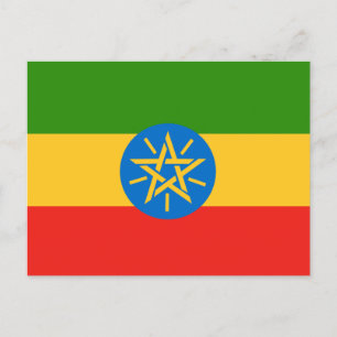 Carte Postale Drapeau de l'Éthiopie