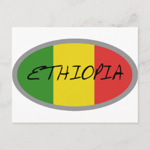 Carte Postale Drapeau de l'Ethiopie !