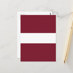 Carte Postale Drapeau de Lettonie