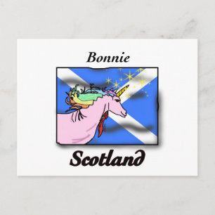 Carte Postale Drapeau de licorne écossaise