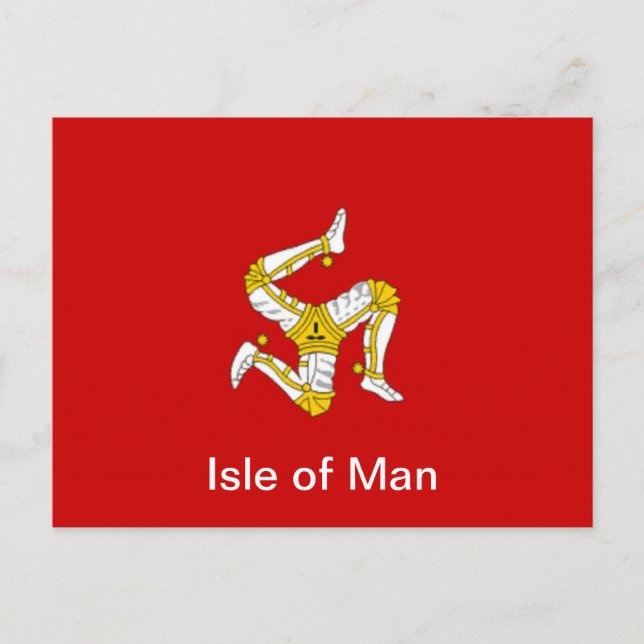 Carte Postale Drapeau de l'île de Man (Devant)