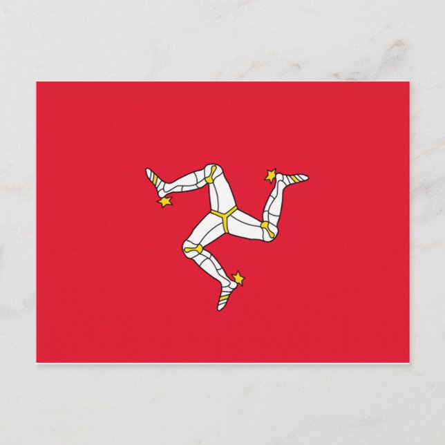 Carte Postale Drapeau de l'île de Man (Devant)