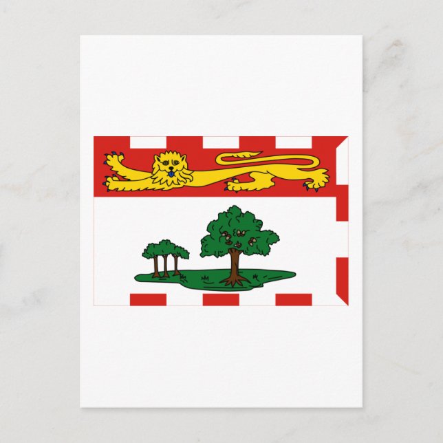 Carte Postale Drapeau de l'Île-du-Prince-Édouard, Canada (Devant)