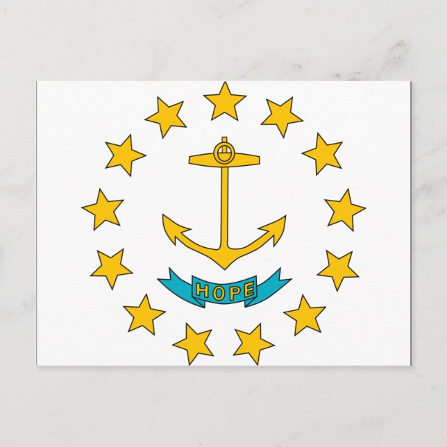 Carte Postale Drapeau de l'île Rhode (Devant)