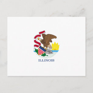 Carte Postale Drapeau de l'Illinois