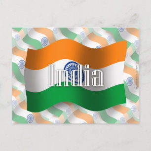 Carte Postale Drapeau de l'Inde
