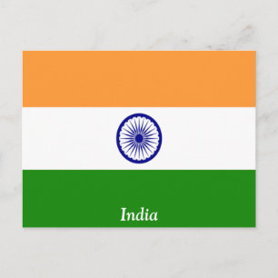 Carte Postale Drapeau de l'Inde