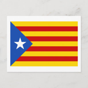 Carte Postale Drapeau de l'indépendance catalane "L'Estelada Bla
