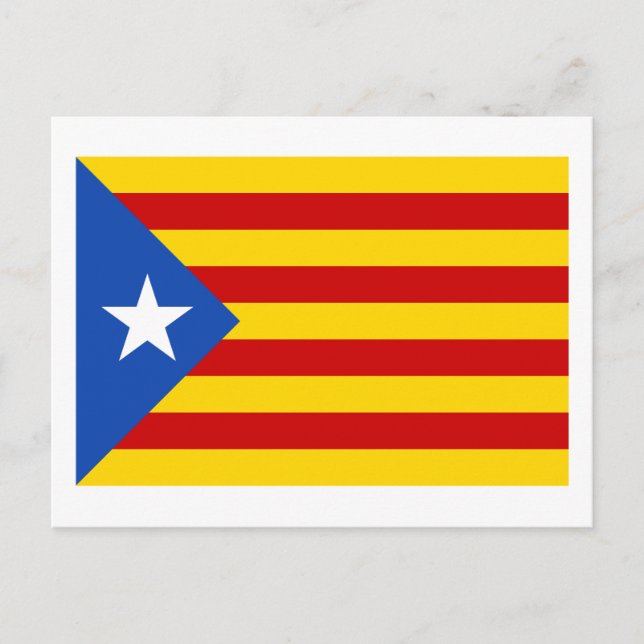 Carte Postale Drapeau de l'indépendance catalane "L'Estelada Bla (Devant)