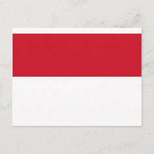 Carte Postale Drapeau de l'Indonésie