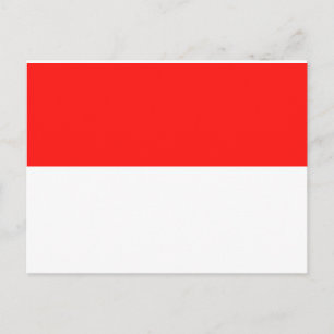 Carte Postale Drapeau de l'Indonésie