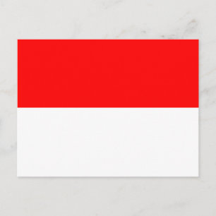 Carte Postale Drapeau de l'Indonésie