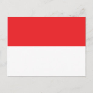 Carte Postale Drapeau de l'Indonésie