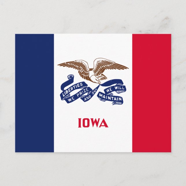 Carte Postale Drapeau de l'Iowa (Devant)