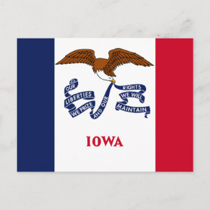 Carte Postale Drapeau de l'Iowa