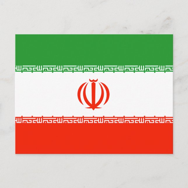 Carte Postale Drapeau de l'Iran (Devant)