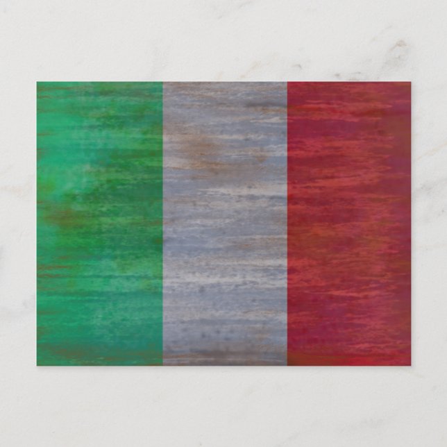 Carte Postale Drapeau de l'Italie - drapeau italien - (Devant)