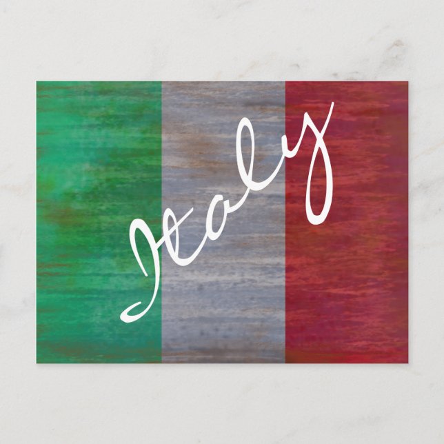 Carte Postale Drapeau de l'Italie - drapeau italien - (Devant)