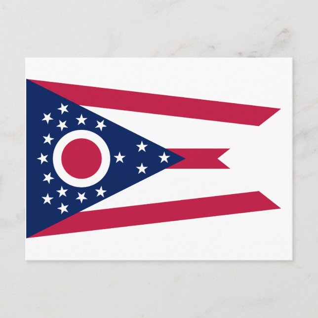 Carte Postale Drapeau de l'Ohio (Devant)