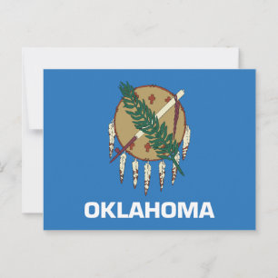 Carte Postale Drapeau de l'Oklahoma Bouclier Osage Pipe à paix