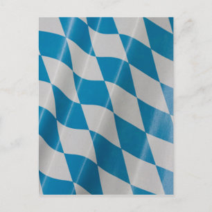 Carte Postale Drapeau de l'Oktoberfest couleurs Bavière Bayern