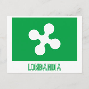 Carte Postale Drapeau de Lombardie