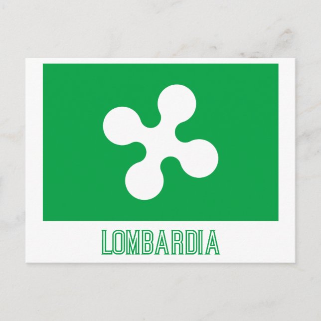 Carte Postale Drapeau de Lombardie (Devant)