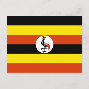 Carte postale drapeau de l'Ouganda