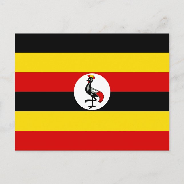 Carte Postale Drapeau de l'Ouganda (Devant)