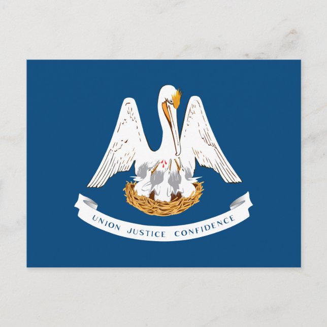 Carte Postale Drapeau de Louisiane (Devant)