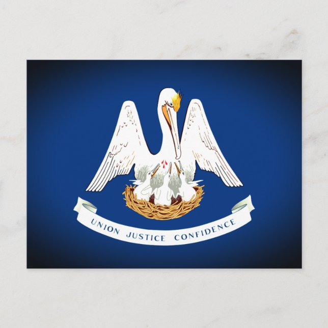 Carte Postale Drapeau de Louisiane (Devant)