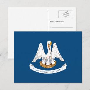 Carte Postale Drapeau de Louisiane, Drapeau de Louisiane