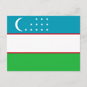 Carte Postale Drapeau de l'Ouzbékistan