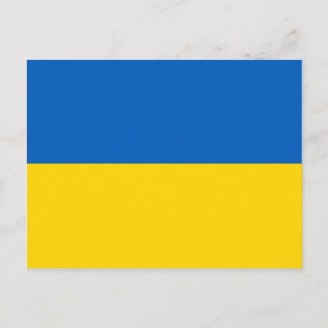 Carte Postale Drapeau de l'Ukraine Drapeau de l'État ukrainien B (Devant)