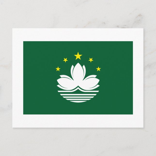 Carte Postale Drapeau de Macao (Devant)