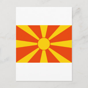 Carte Postale Drapeau de Macédoine