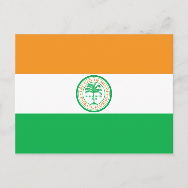 Carte Postale Drapeau de Miami, Floride (Devant)