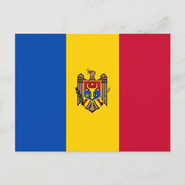 Carte Postale Drapeau de Moldova (Devant)
