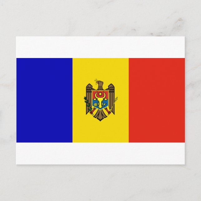Carte Postale Drapeau de Moldova (Devant)