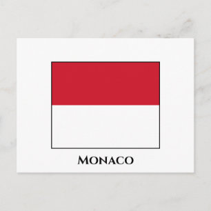 Carte Postale Drapeau de Monaco