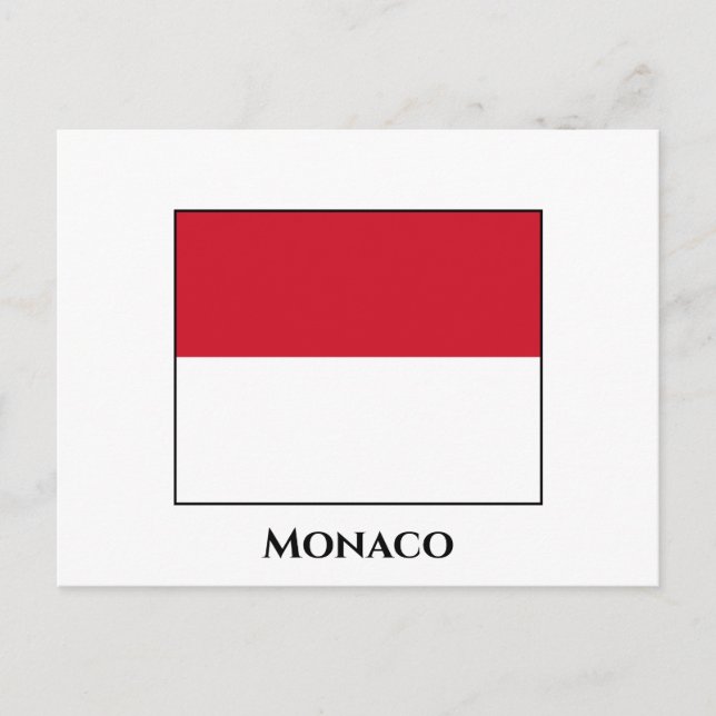 Carte Postale Drapeau de Monaco (Devant)