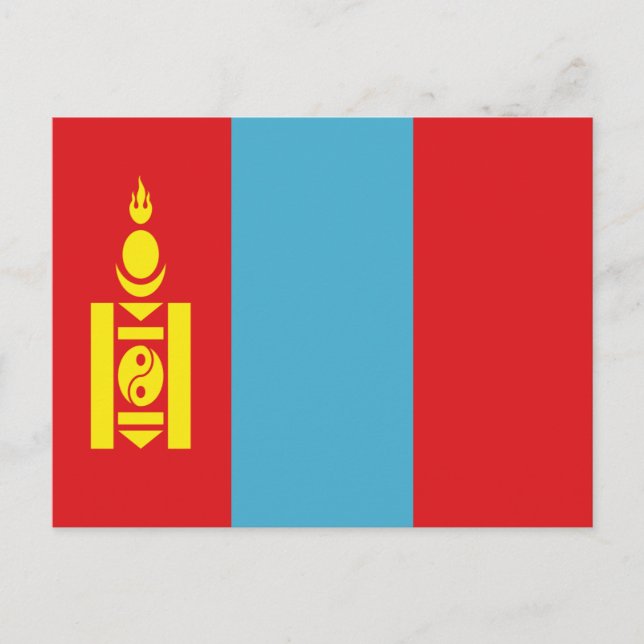 Carte Postale Drapeau de Mongolie (Devant)