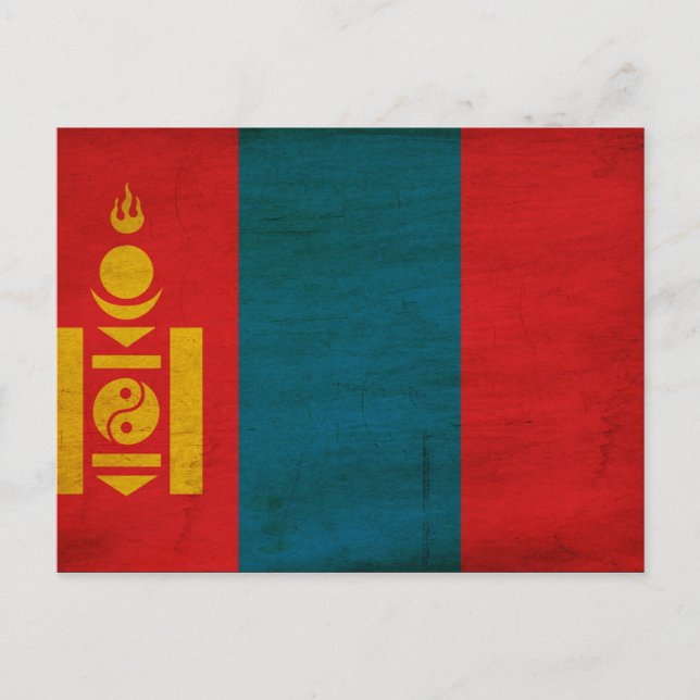 Carte Postale Drapeau de Mongolie (Devant)