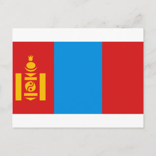 Carte Postale Drapeau de Mongolie